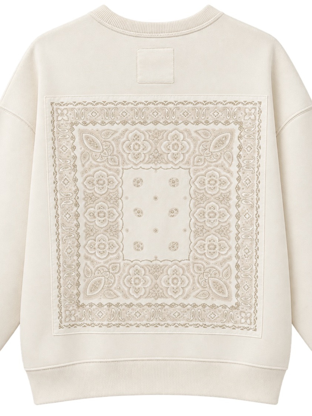 aerie Cream Bandana-Back Crew Sweatshirt